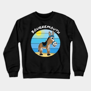 Seaside Donkey British Summer Holiday Bournemouth Crewneck Sweatshirt